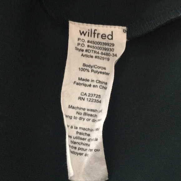 NWOT Aritzia Wilfred Shift Green Long Sleeve Mini Dress Size 4 - Picture 10 of 16